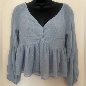 Elegant Blue Women's Top